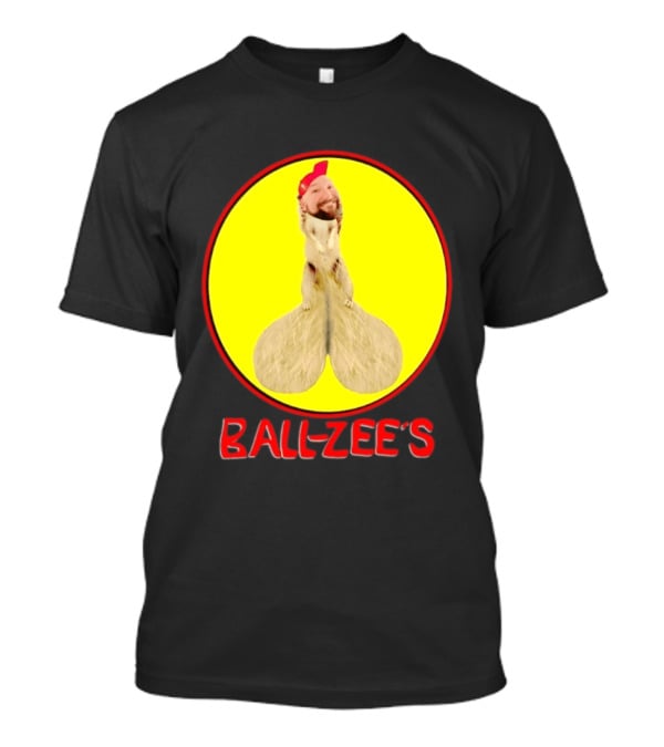 Ball Zee's Squirrel Meme Circle Red Cap T-Shirt