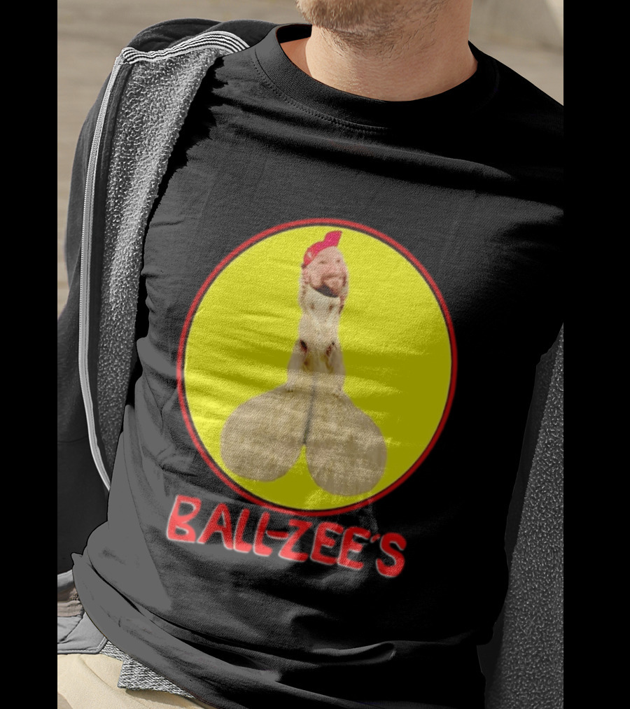 Ball Zee's Squirrel Meme Circle Red Cap T-Shirt