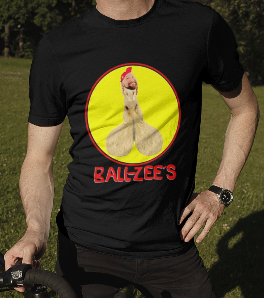 Ball Zee's Squirrel Meme Circle Red Cap T-Shirt