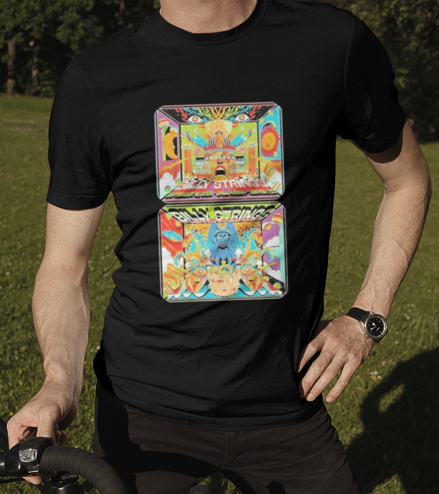 Billy Strings Denver Co 2026 Ball Arena September 18 19 Sun Moon Celestial Faces Cosmic T-Shirt