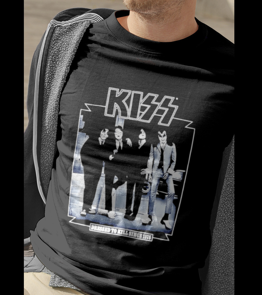 Kiss Dressed To Kill Since 1975 Rock Music Band T-Shirt