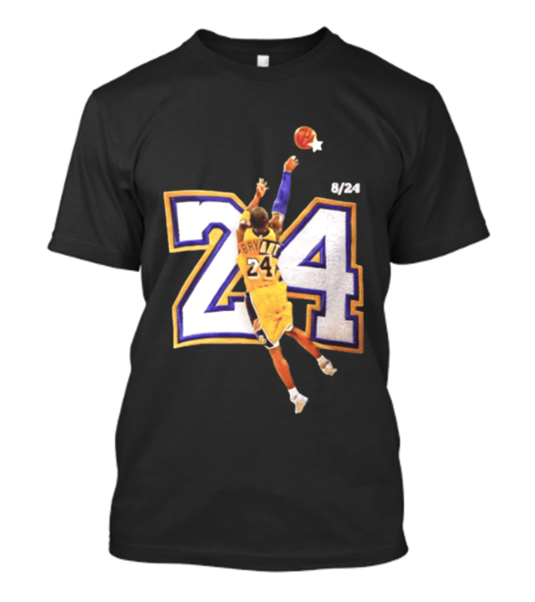Kobe Bryant Los Angeles Lakers 8 24 Basketball Legend Jump Shot T-Shirt