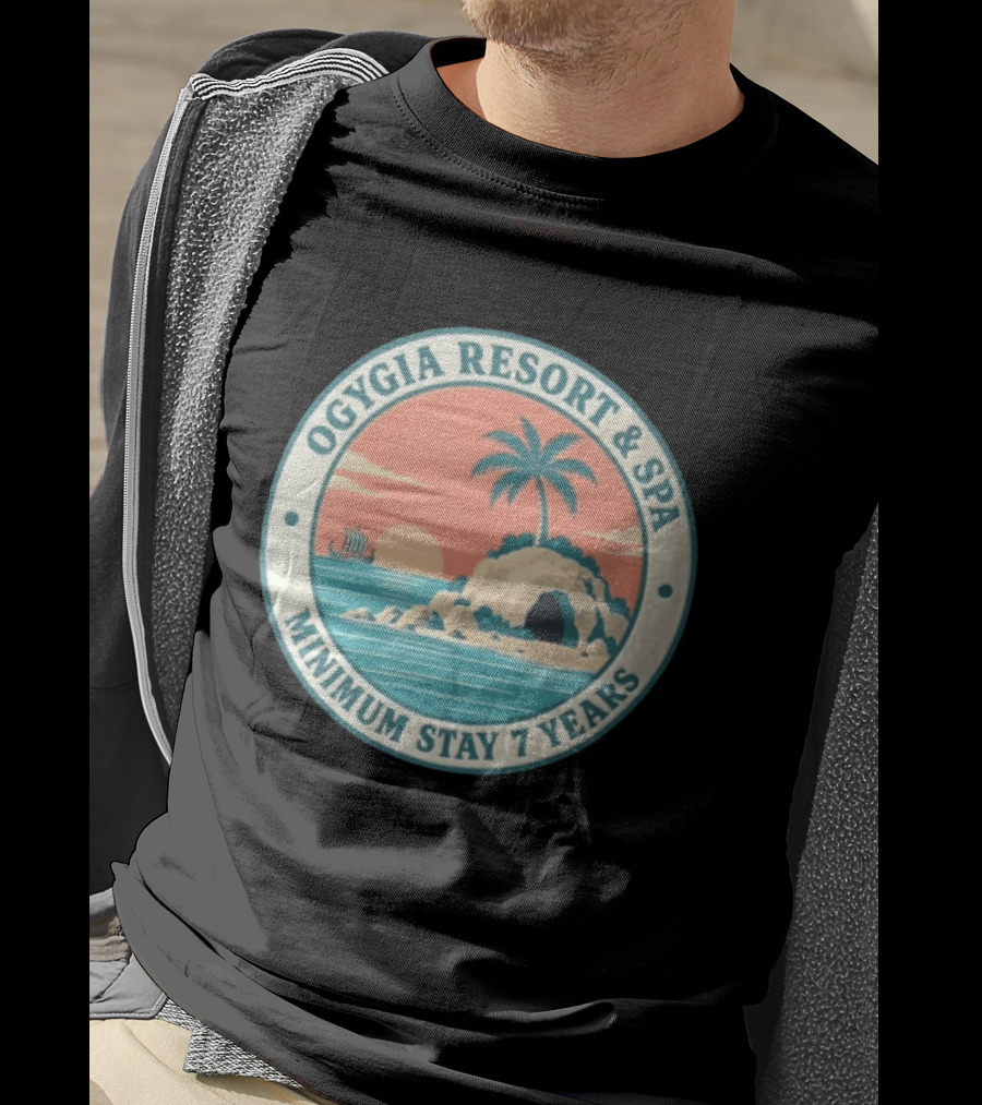 Ogygia Resort And Spa Minimum Stay 7 Years Calypso Odyssey Homer Greek Mythology T-Shirt