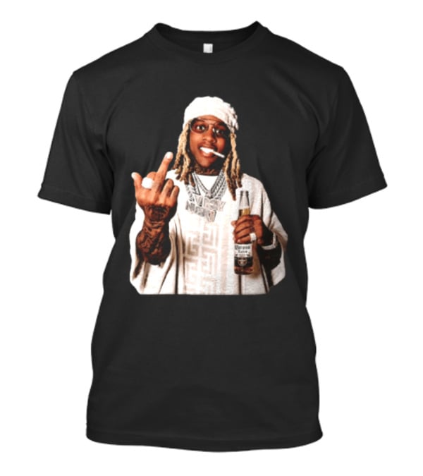 Lil Durk Only The Family Vroy Nick Corona Extra Beer Smoking Middle Finger T-Shirt