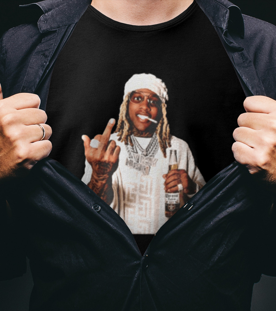 Lil Durk Only The Family Vroy Nick Corona Extra Beer Smoking Middle Finger T-Shirt