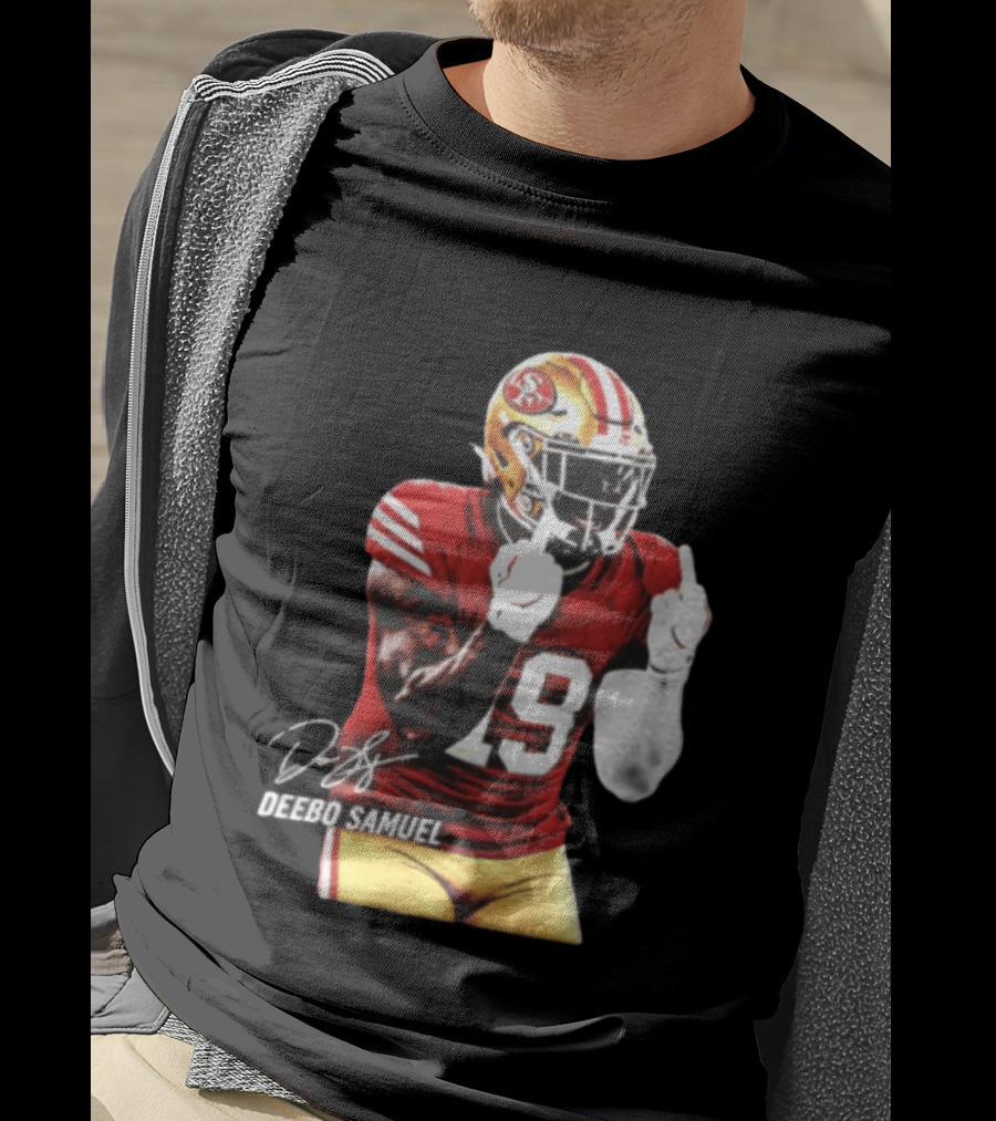 Deebo Samuel Number 19 San Francisco 49ers Signature Gesture T-Shirt
