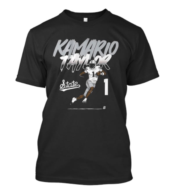 Kamario Taylor Number 1 Mississippi State Football Pose T-Shirt