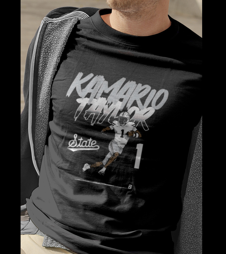 Kamario Taylor Number 1 Mississippi State Football Pose T-Shirt