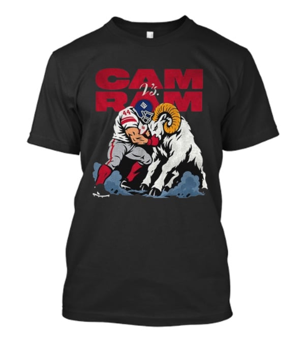 New York Giants Vs Rams Cam Ram Football Clash T-Shirt