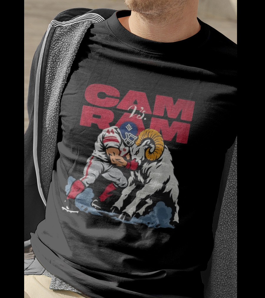 New York Giants Vs Rams Cam Ram Football Clash T-Shirt