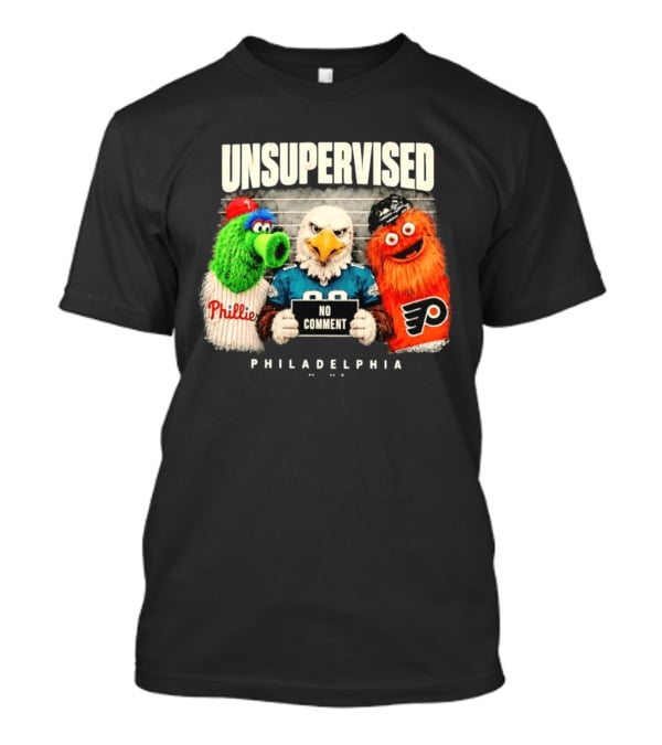 Unsupervised Philadelphia Mascots No Comment Phanatic Eagle Flyers T-Shirt