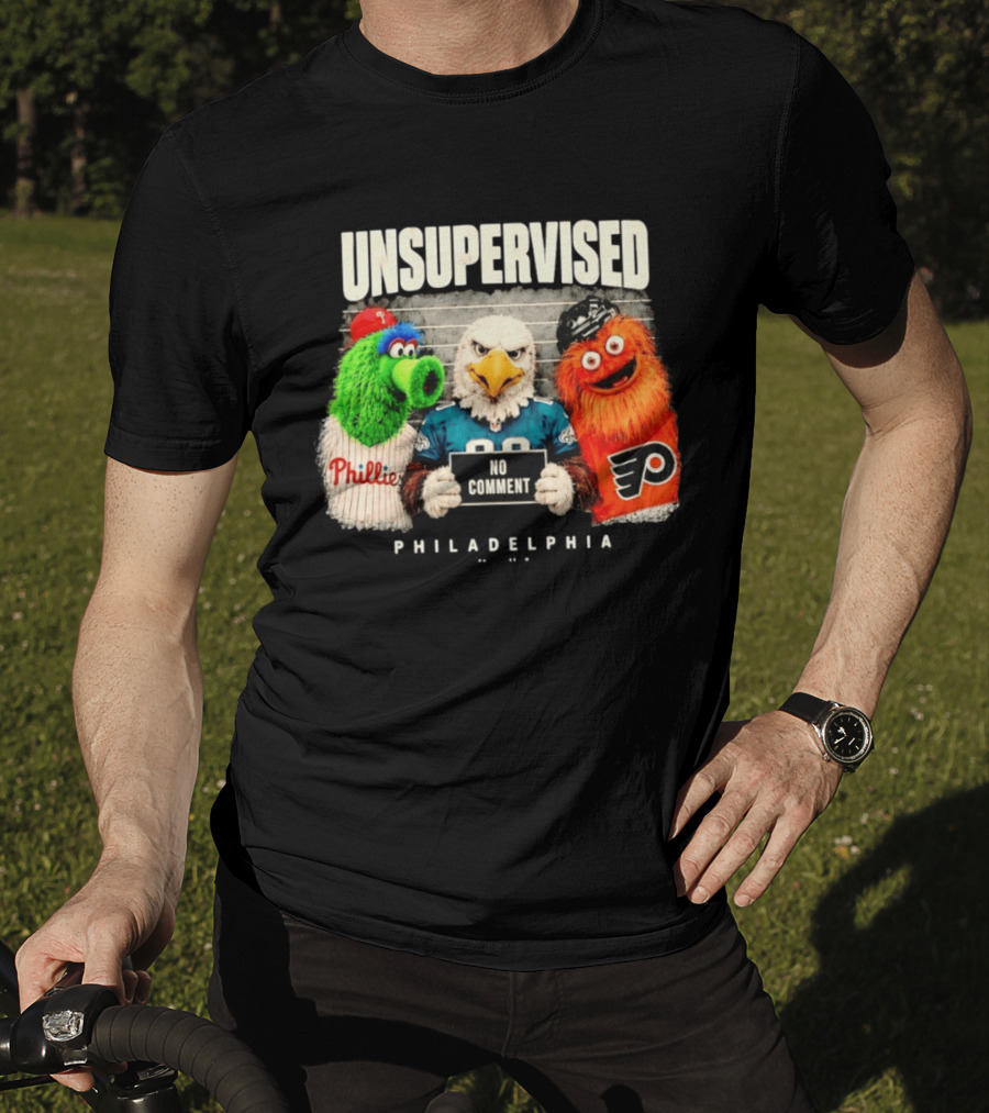 Unsupervised Philadelphia Mascots No Comment Phanatic Eagle Flyers T-Shirt