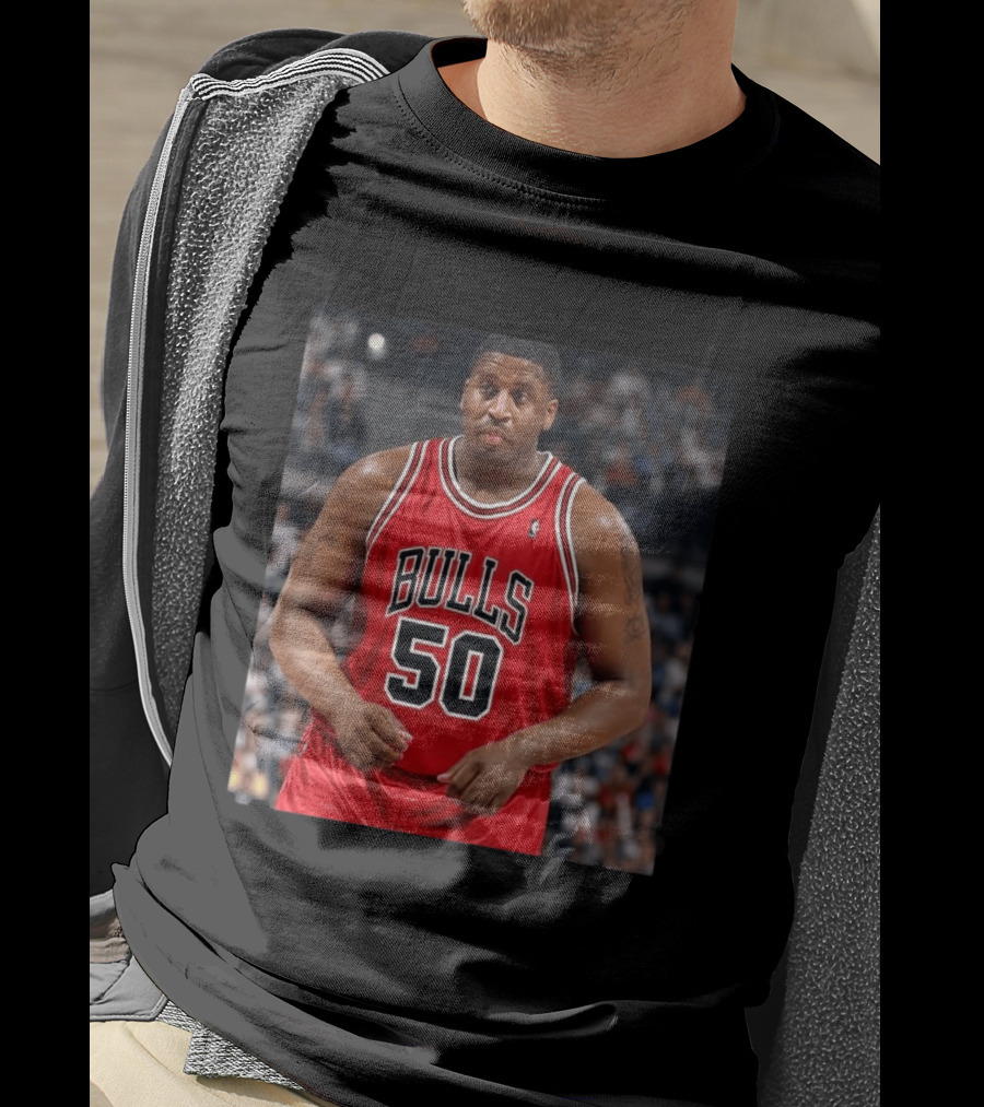 Bulls 50 Michael Sweetney Red Basketball Jersey T-Shirt