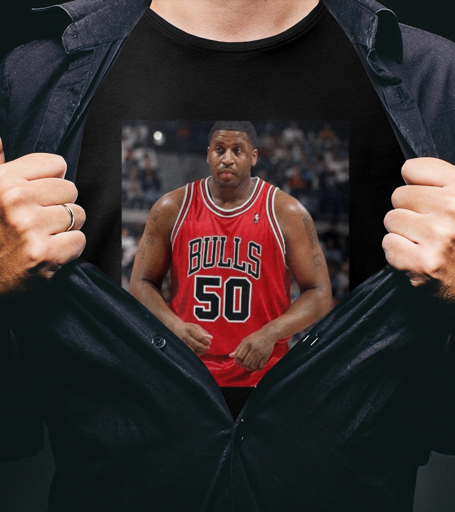 Bulls 50 Michael Sweetney Red Basketball Jersey T-Shirt