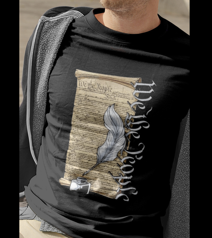 We The People United States Constitution Article 1 Quill Ink Scroll T-Shirt