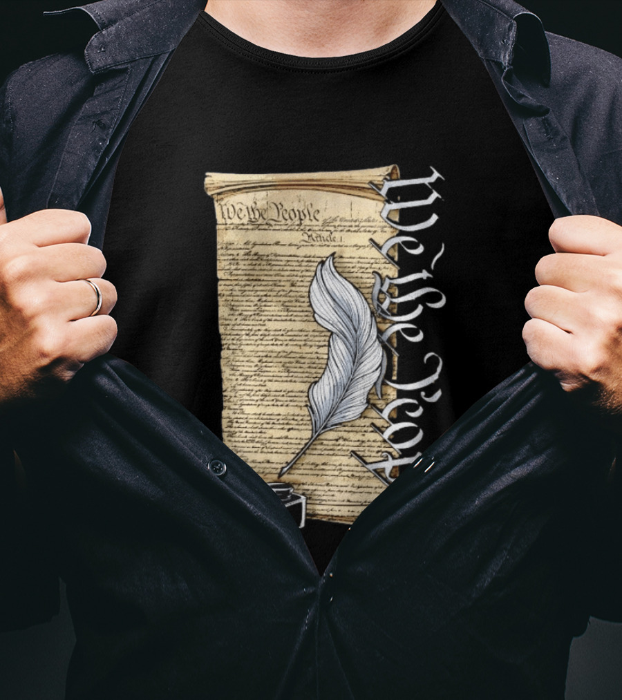 We The People United States Constitution Article 1 Quill Ink Scroll T-Shirt