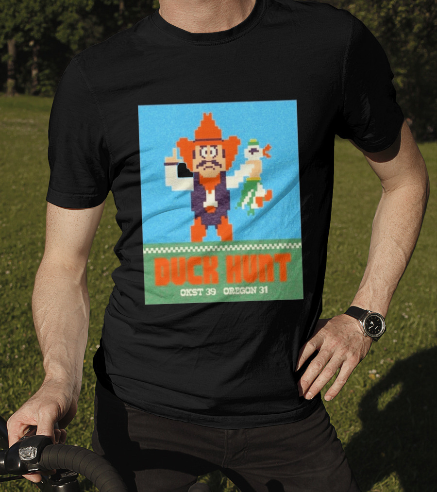 Oklahoma State Cowboys Duck Hunt OKST 39 Oregon 31 T-Shirt