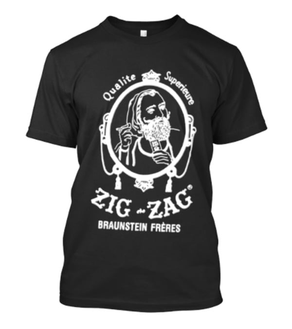 Qualite Superieure Zig Zag Braunstein Freres Bearded Smoker Oval Frame T-Shirt