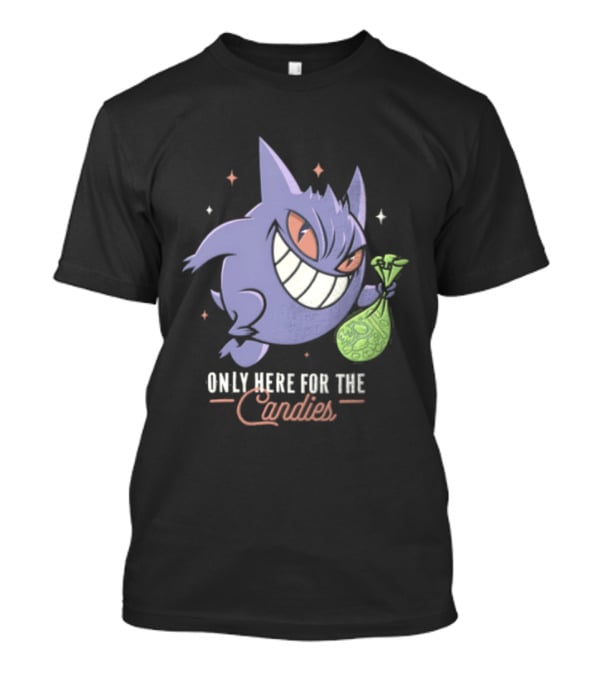 Gengar Only Here For The Candies Halloween Fun T-Shirt