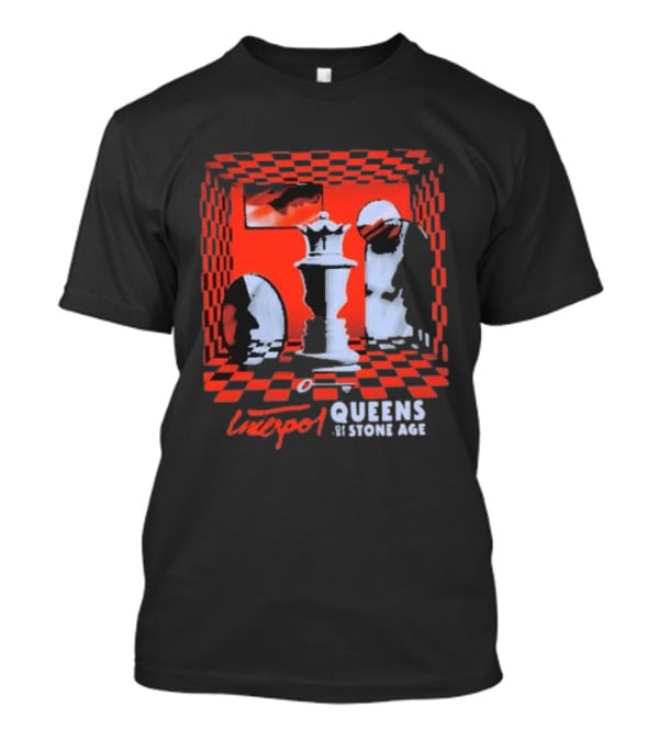 Interpol Gig At Estadio Ciudad De Los Deportes Mexico March 6 2027 Featuring Queens Of The Stone Age Chess Visuals T-Shirt