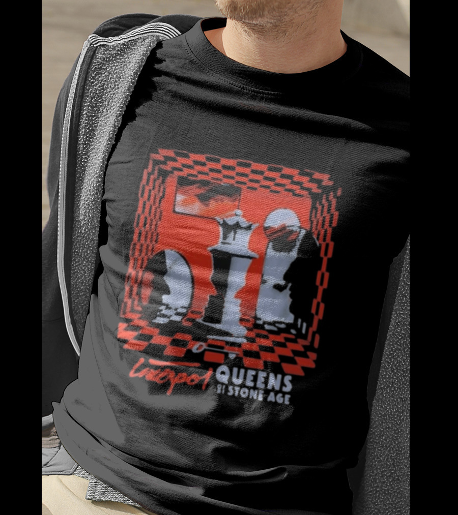 Interpol Gig At Estadio Ciudad De Los Deportes Mexico March 6 2027 Featuring Queens Of The Stone Age Chess Visuals T-Shirt