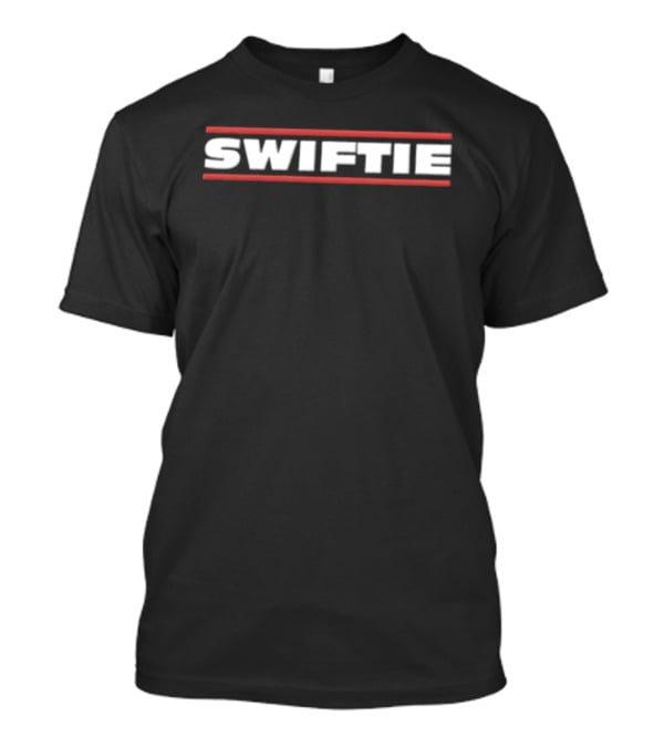 Swiftie Red Lines Parallel Bars White Block T-Shirt