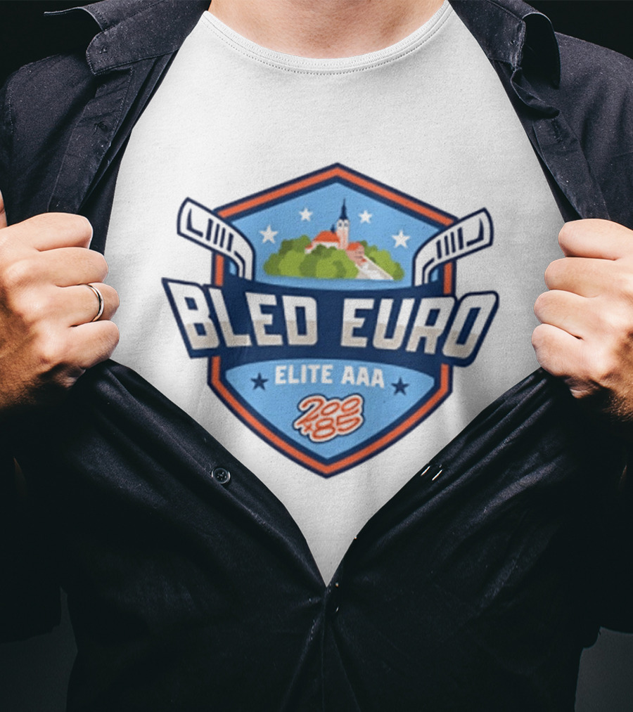 Bled Euro Elite AAA 2026 200x85 Tournament Series Hockey Shield T-Shirt