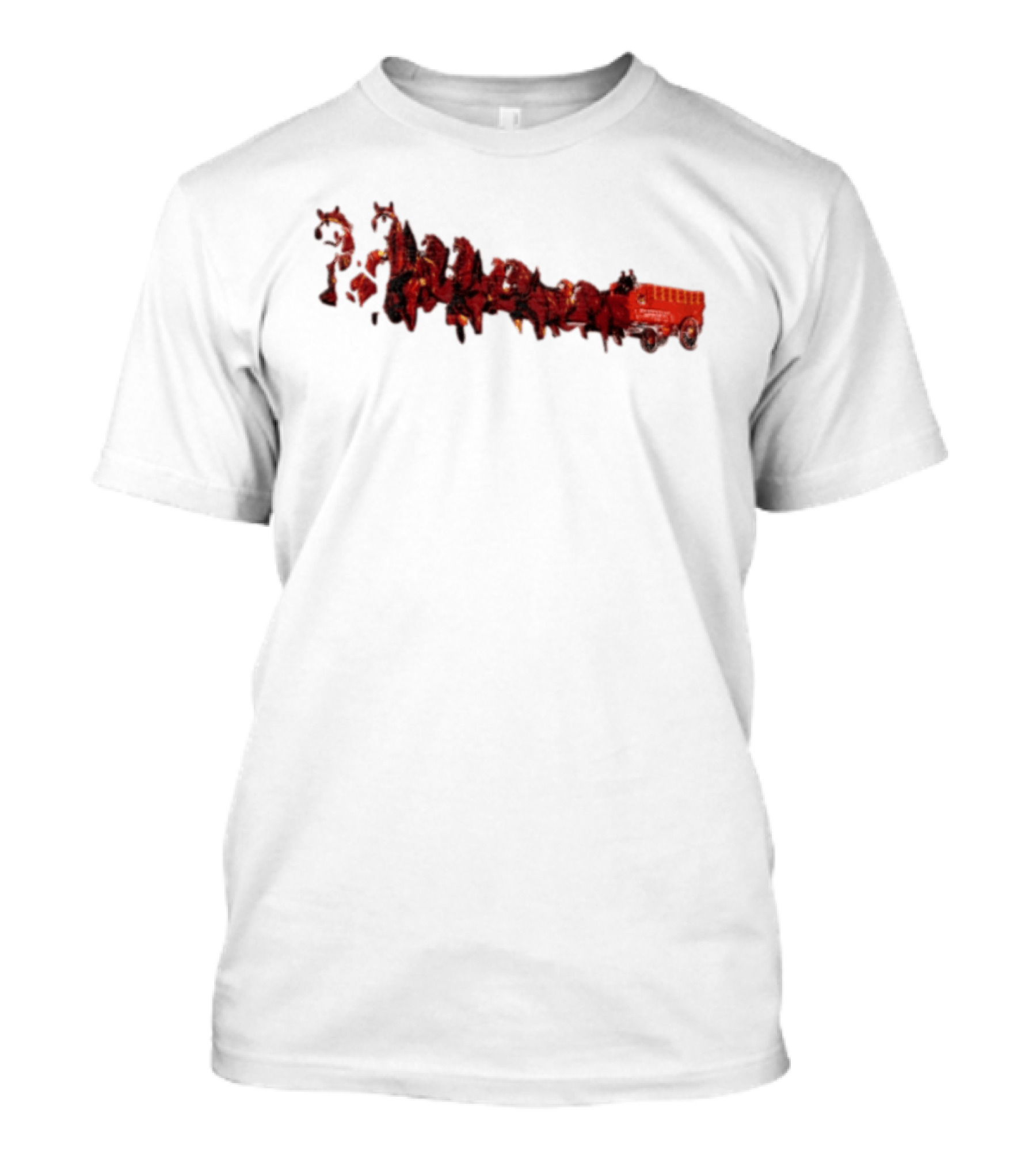 Budweiser Clydesdales Beer Wagon Team Horses T-Shirt