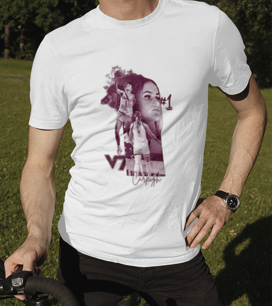 Carleigh Wenzel Virginia Tech Hokies Number 1 Let's Go Hokies Basketball Player VT T-Shirt