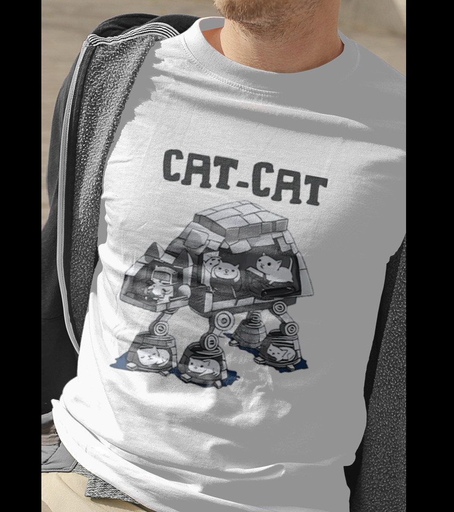 Cat Cat Walker Kittens Star Wars AT AT Sci Fi Feline T-Shirt