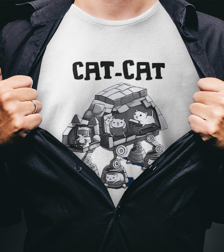Cat Cat Walker Kittens Star Wars AT AT Sci Fi Feline T-Shirt