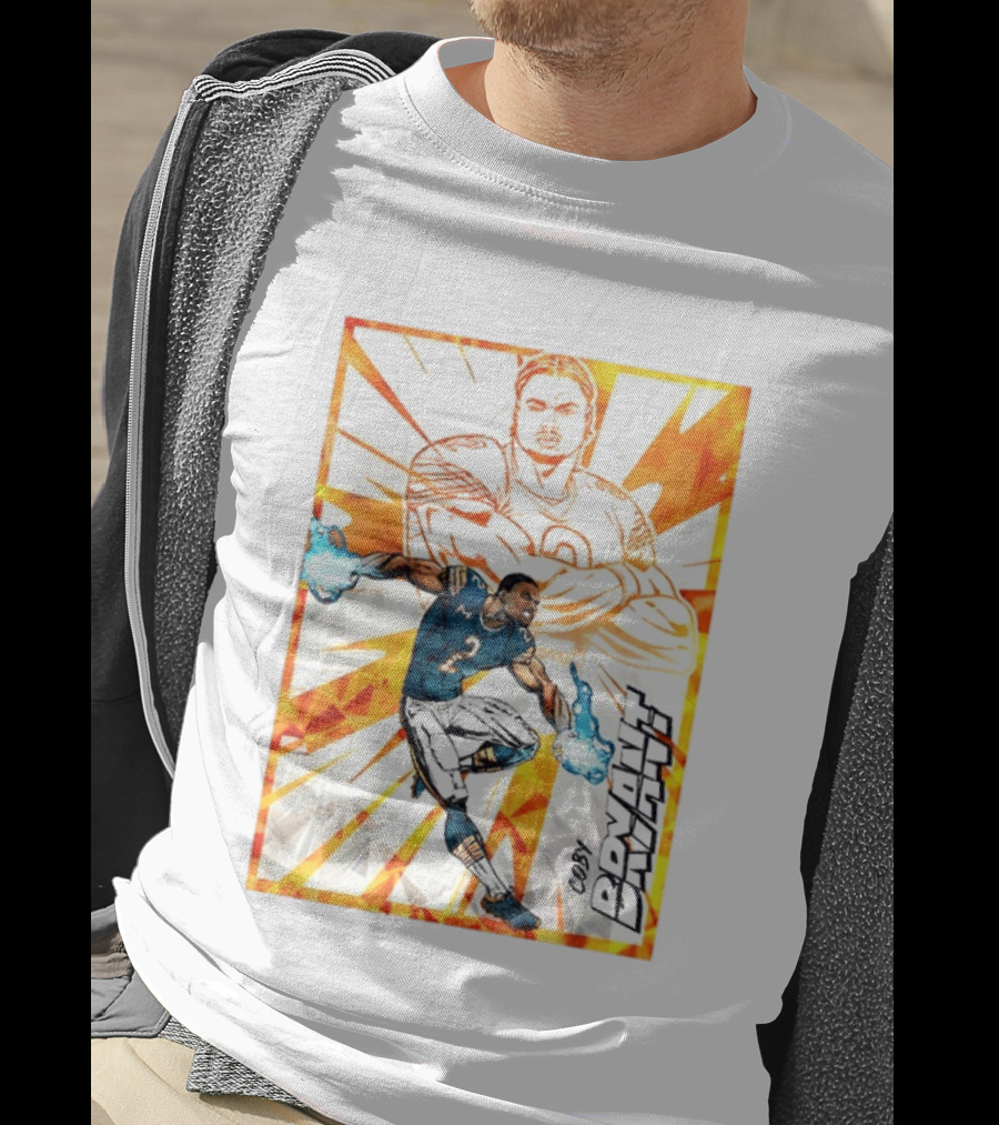 Coby Bryant Seattle Seahawks Football Card Dynamic Illustration With Chicago Bears T-Shirt