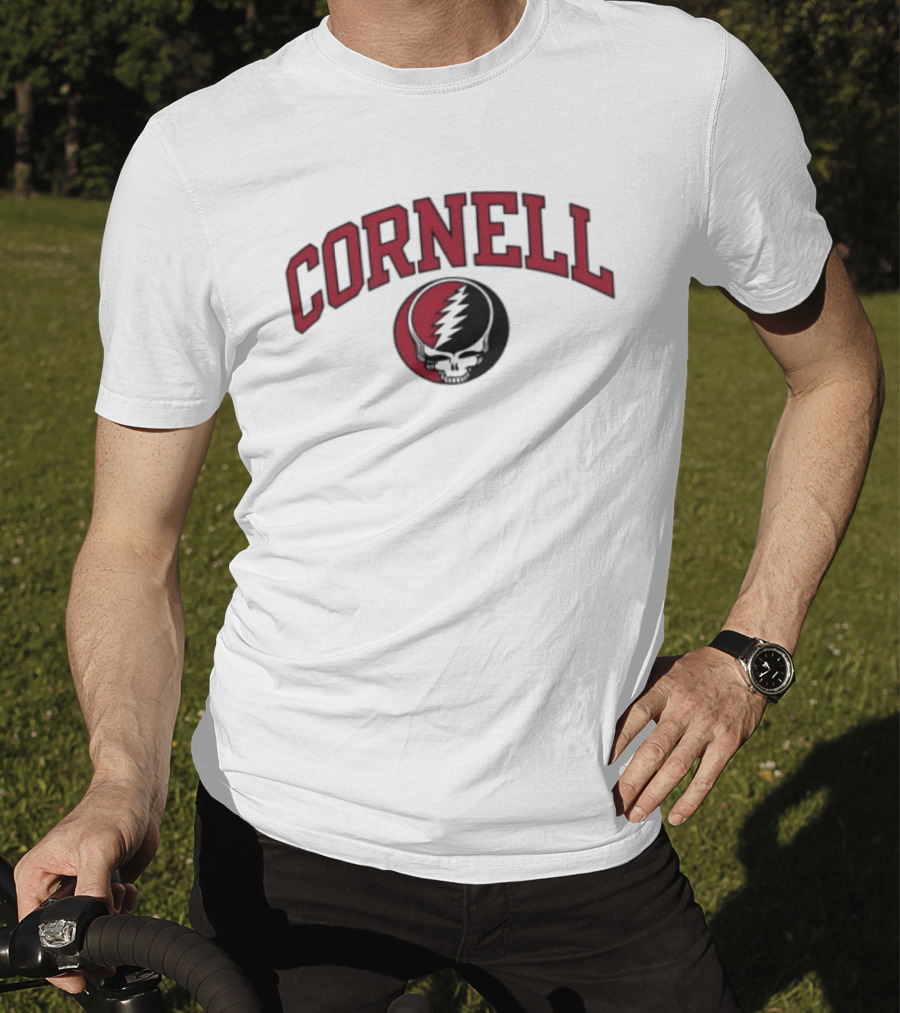 Cornell Football Grateful Dead Skull And Lightning Bolt Collaboration 2026 T-Shirt