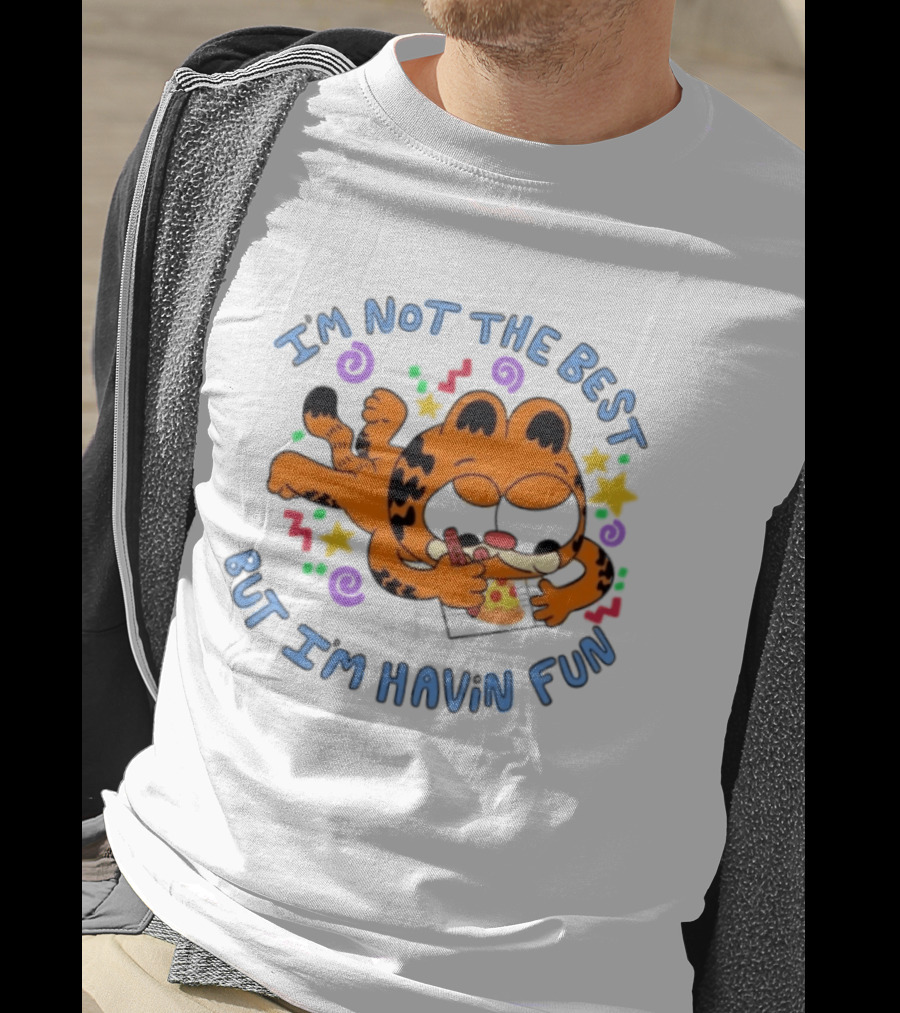 Lasagna Cat Not The Best But Havin' Fun Retro Comic T-Shirt