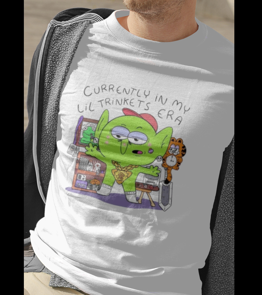 Currently In My Lil Trinkets Era Green Goblin Collectibles Fantasy Fun T-Shirt