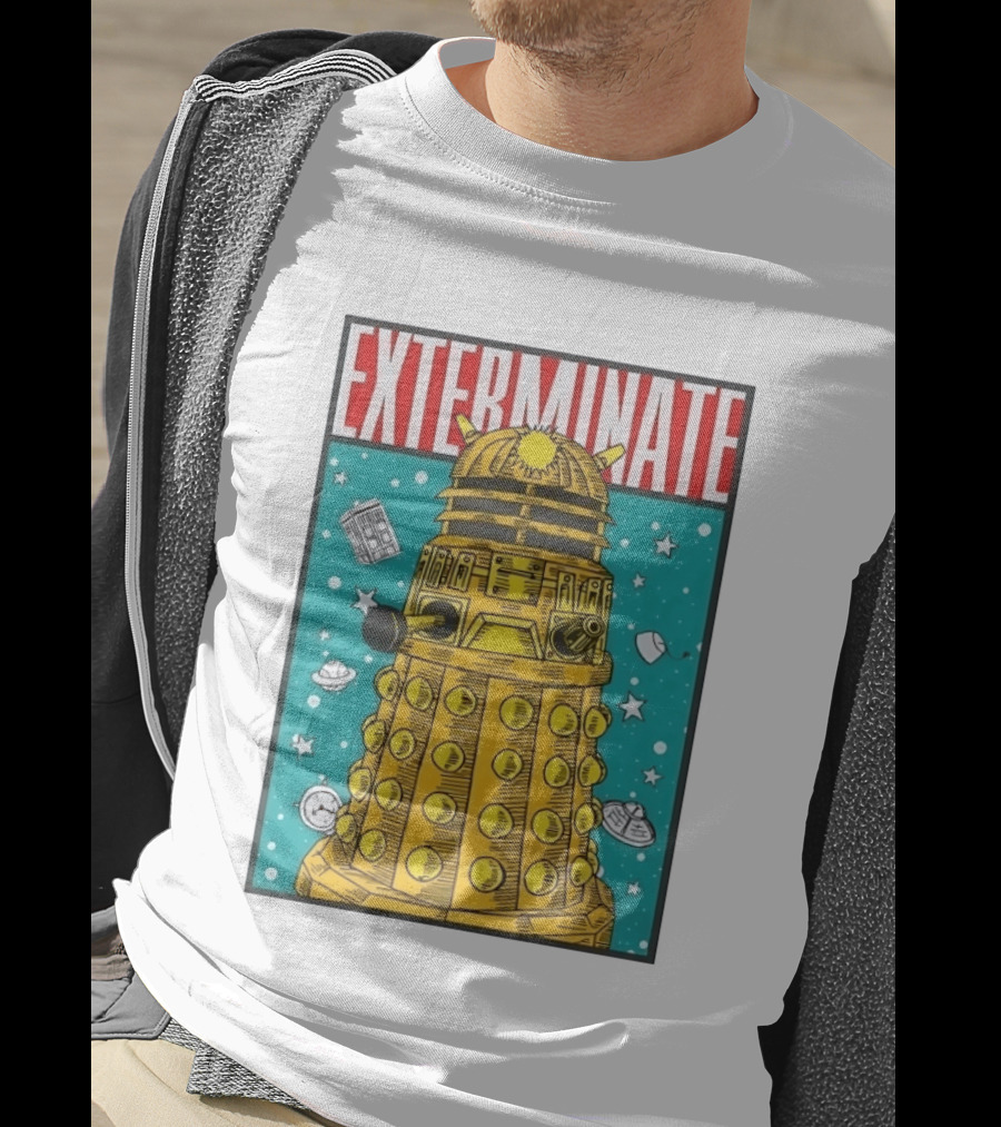 Doctor Who Dalek Exterminate Sci Fi BBC Classic Alien Robot T-Shirt