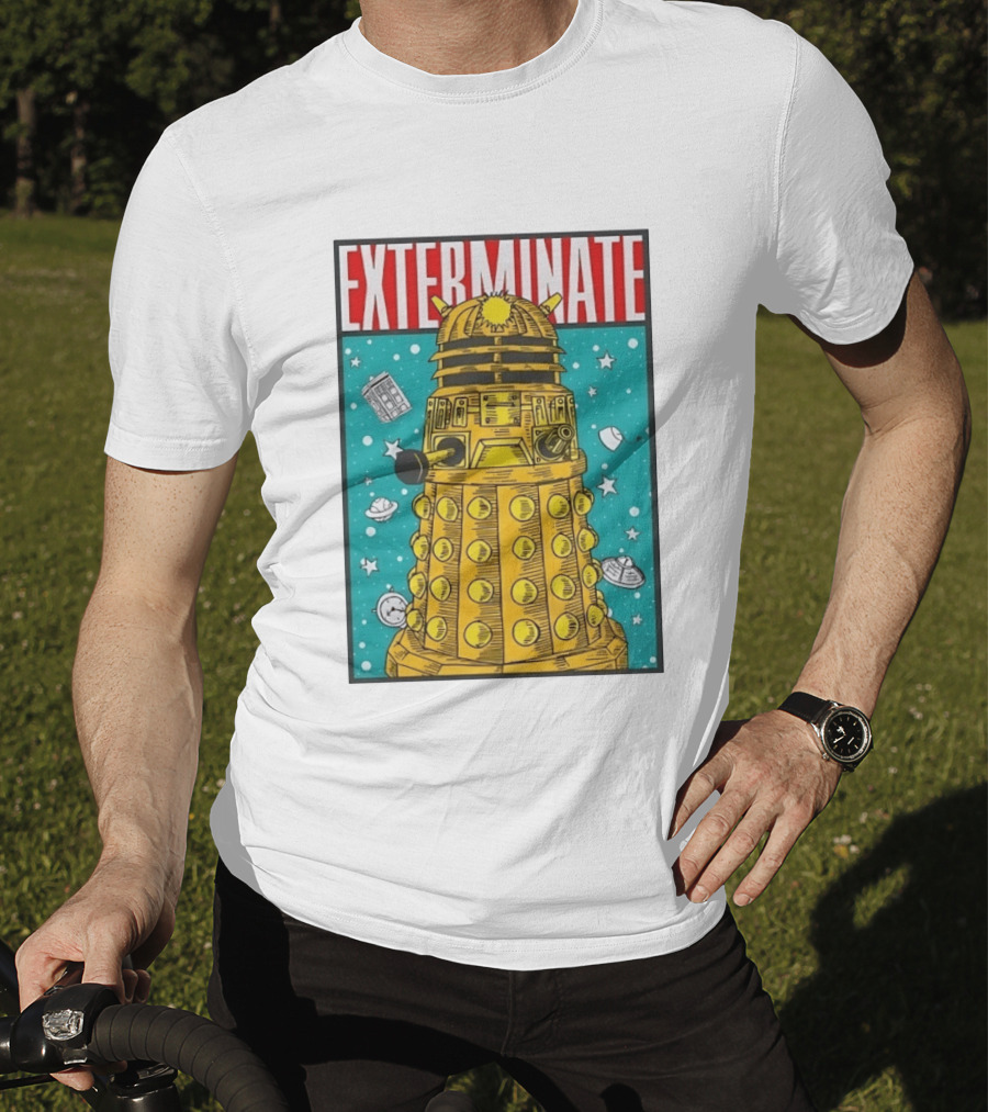 Doctor Who Dalek Exterminate Sci Fi BBC Classic Alien Robot T-Shirt