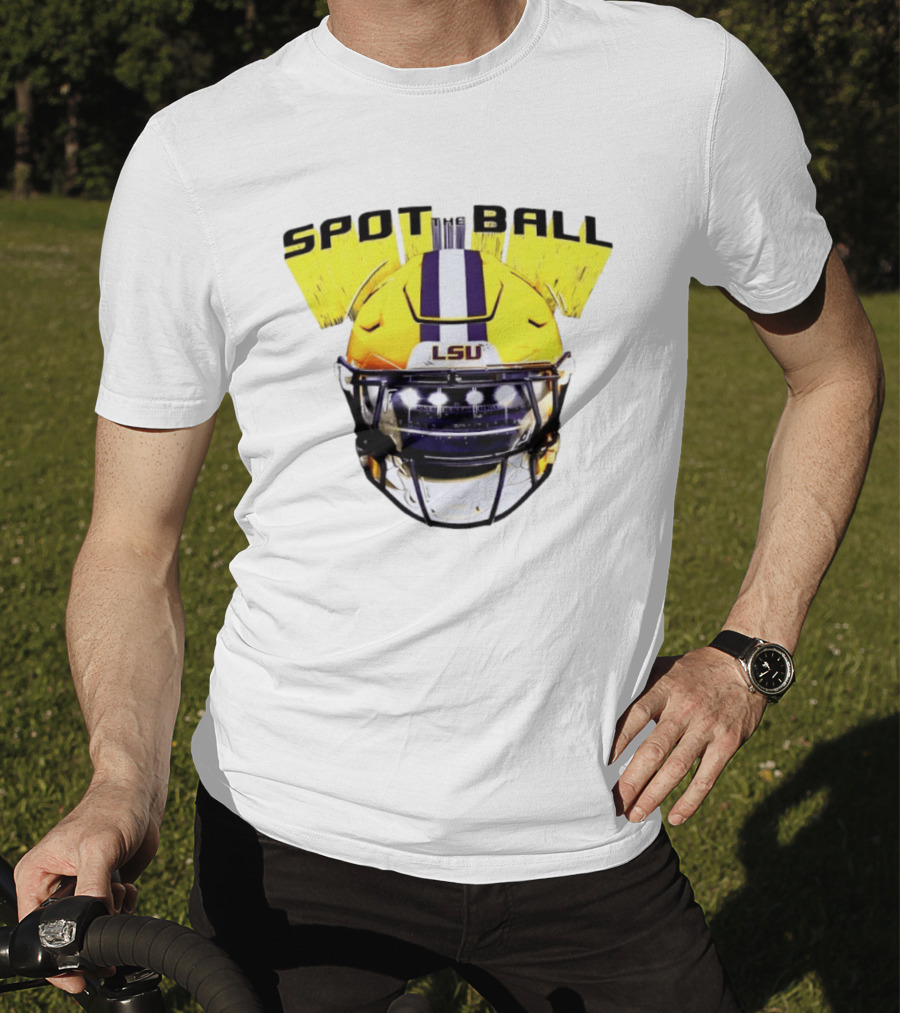 LSU Tigers Spot The Ball 2026 Football Helmet T-Shirt