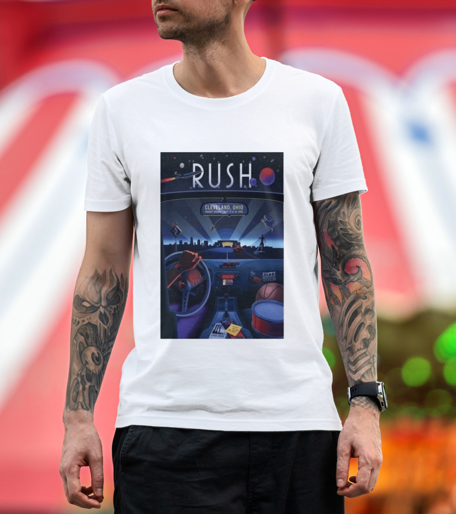 Rush Fifty Tour Cleveland Ohio Rocket Arena September 17 & 19 2026 T-Shirt