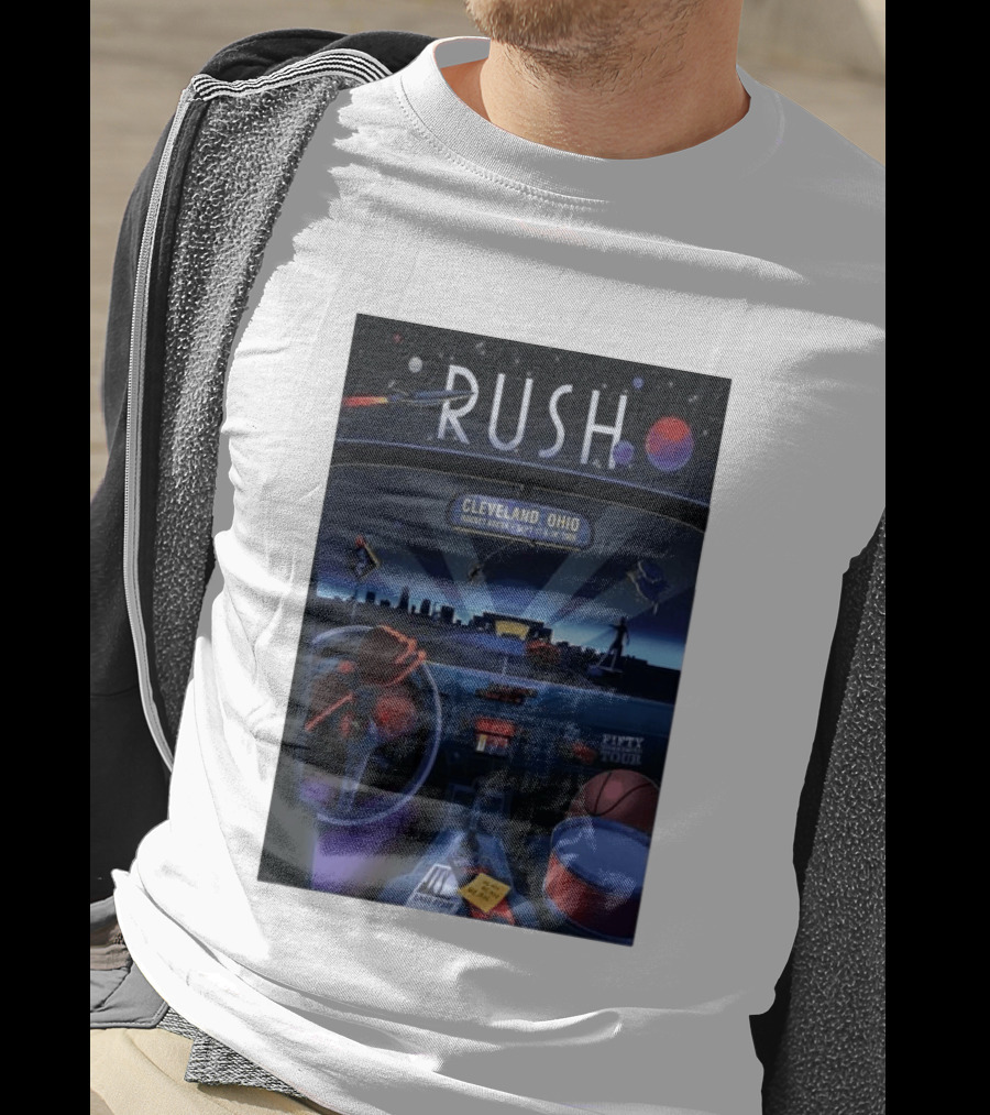 Rush Fifty Tour Cleveland Ohio Rocket Arena September 17 & 19 2026 T-Shirt