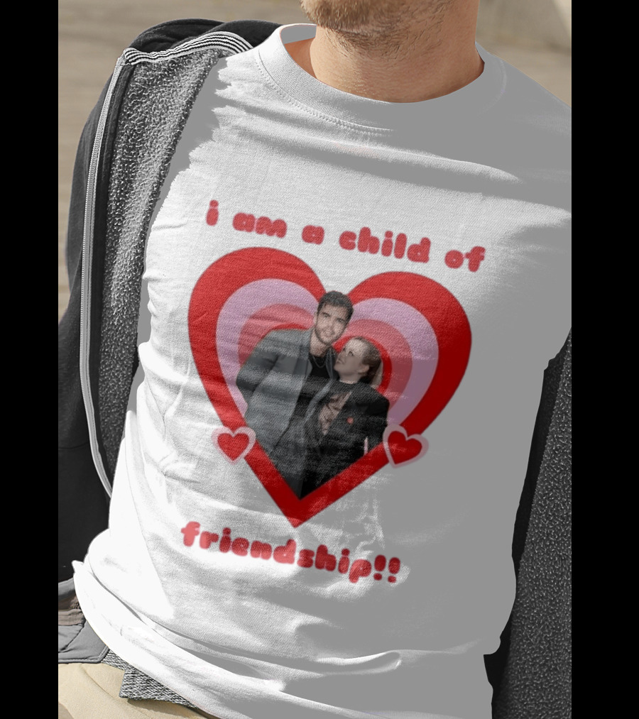 Luke Newton Nicola Coughlan I Am A Child Of Friendship Heart T-Shirt