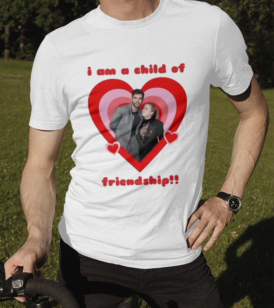 Luke Newton Nicola Coughlan I Am A Child Of Friendship Heart T-Shirt