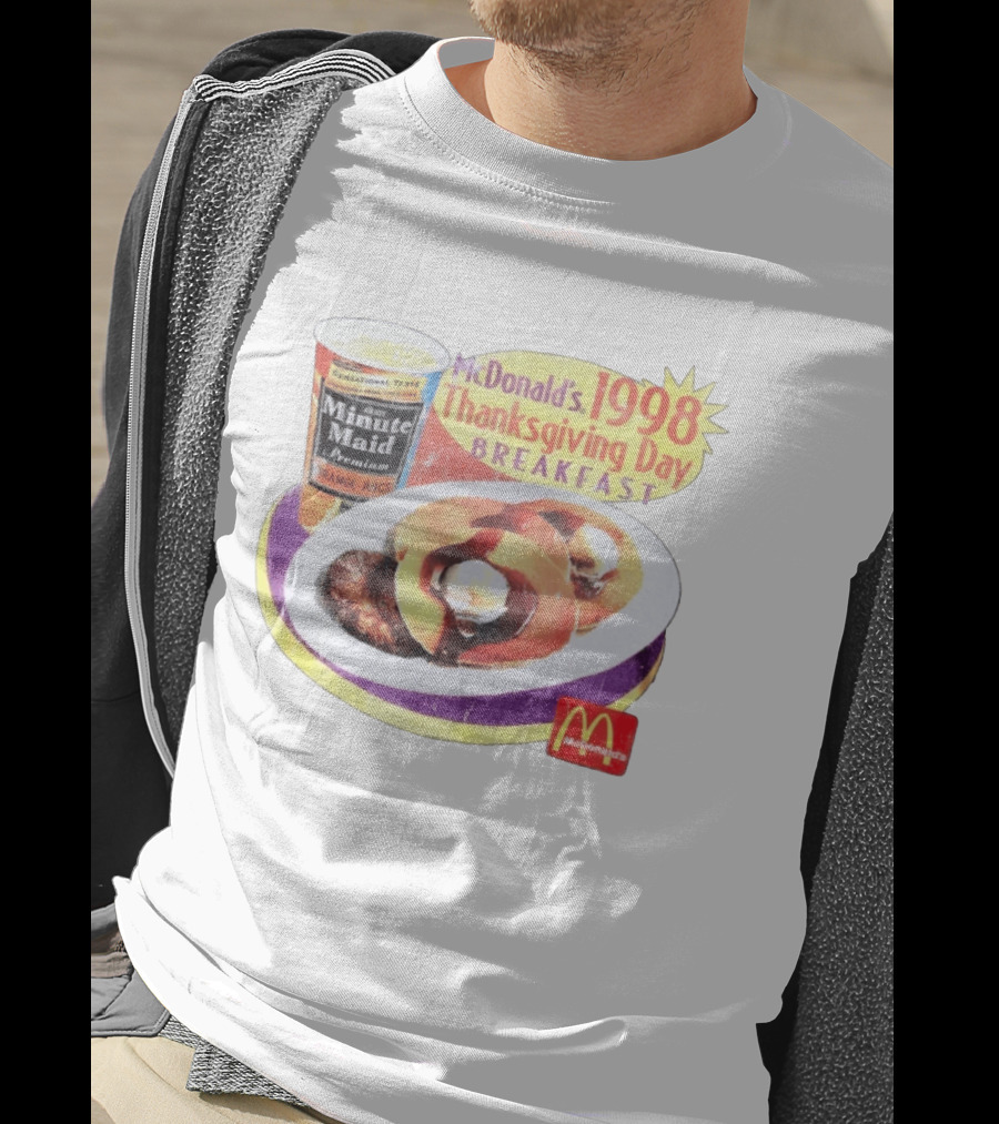 Minute Maid Orange Juice McDonald's 1998 Thanksgiving Day Breakfast Burgers T-Shirt