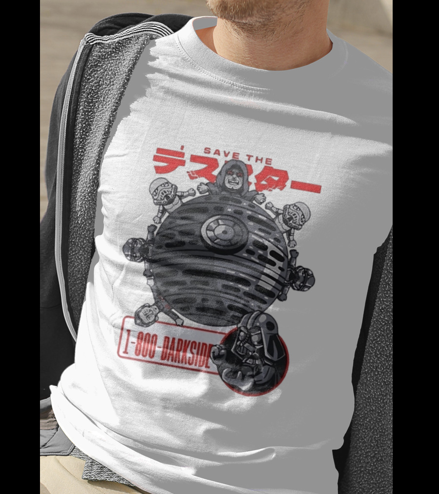 Save The Death Star 1 800 Darkside Star Wars Darth Vader And Stormtroopers T-Shirt