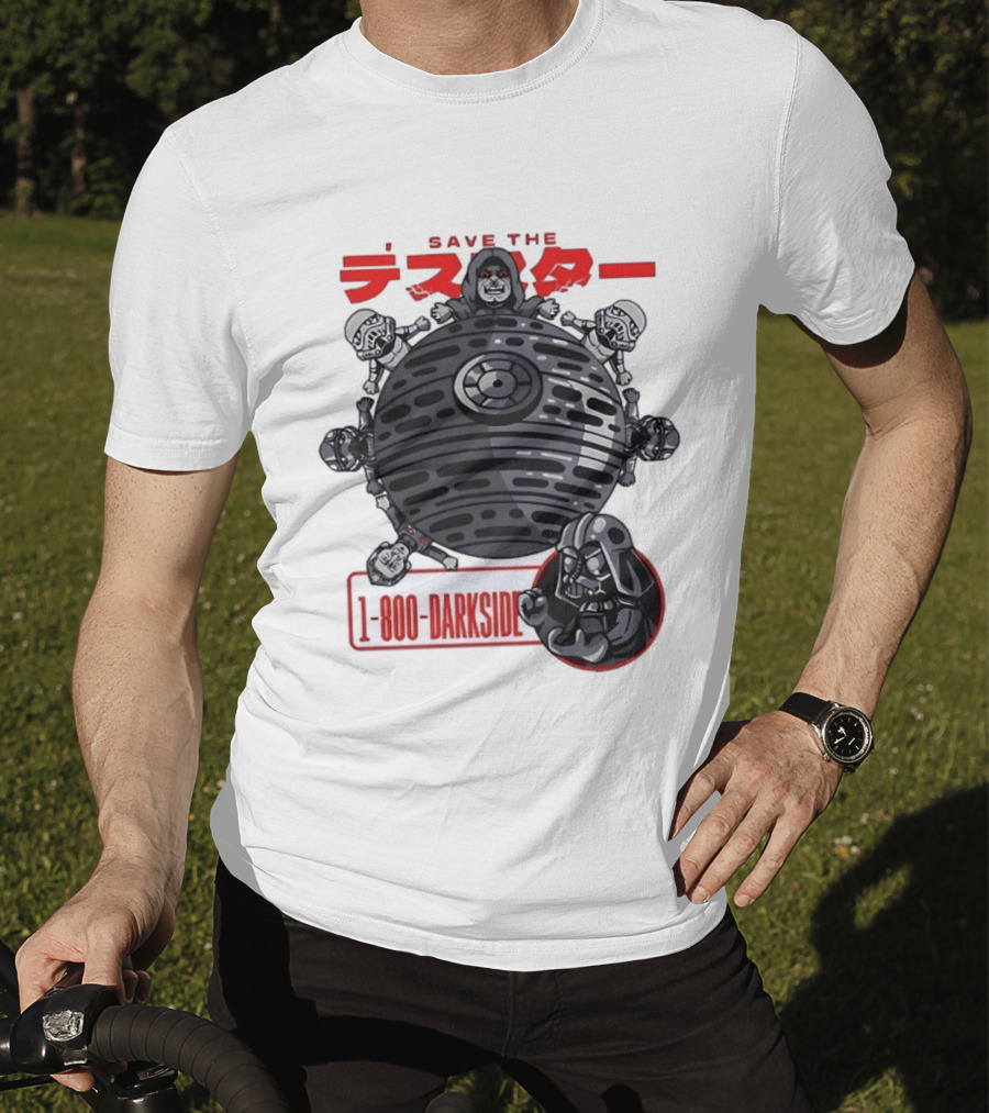 Save The Death Star 1 800 Darkside Star Wars Darth Vader And Stormtroopers T-Shirt