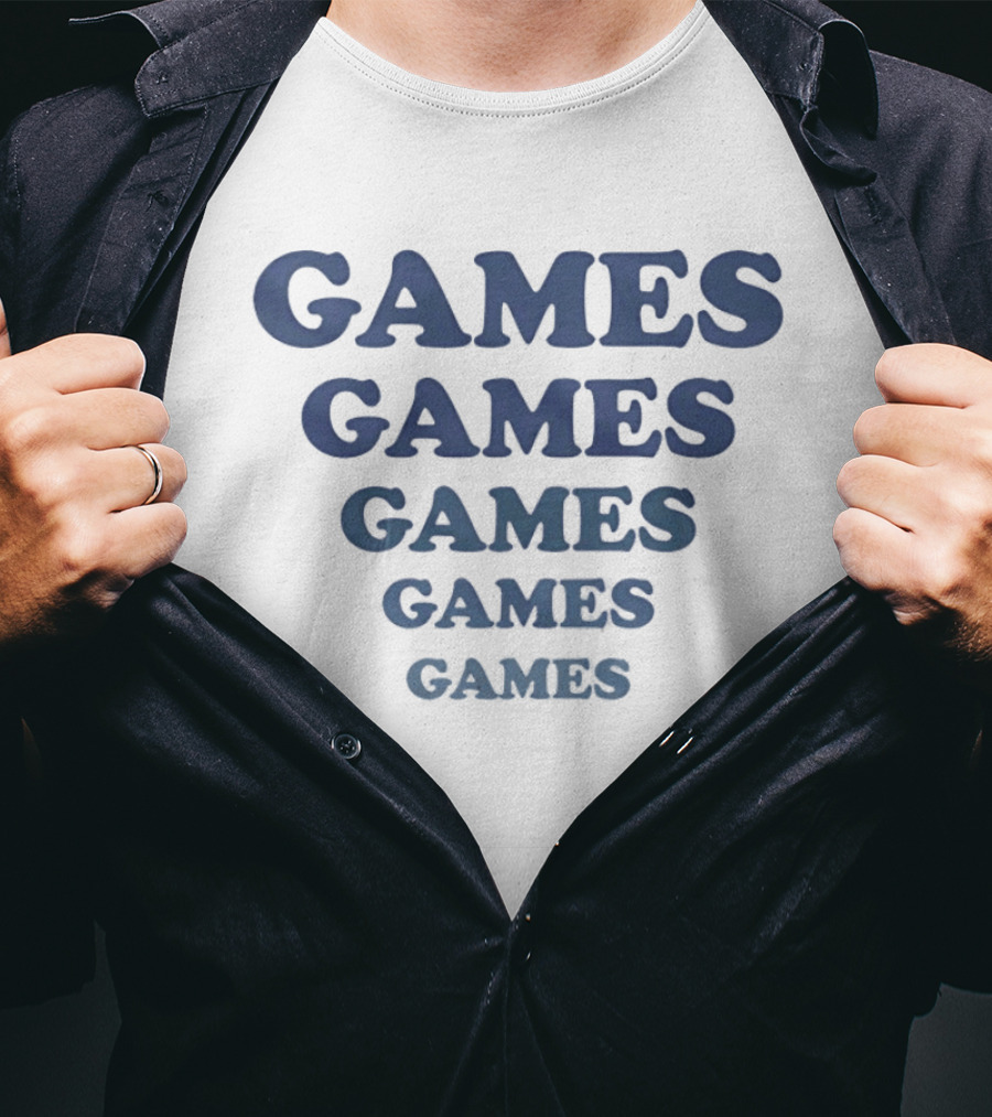 GAMES GAMES GAMES GAMES GAMES Gaming Gamer Fun T-Shirt