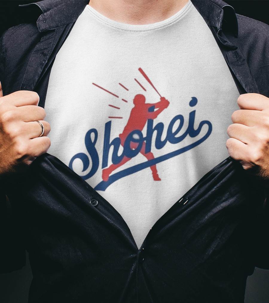 Shohei Ohtani MLB Los Angeles Baseball Player Silhouette Swing T-Shirt