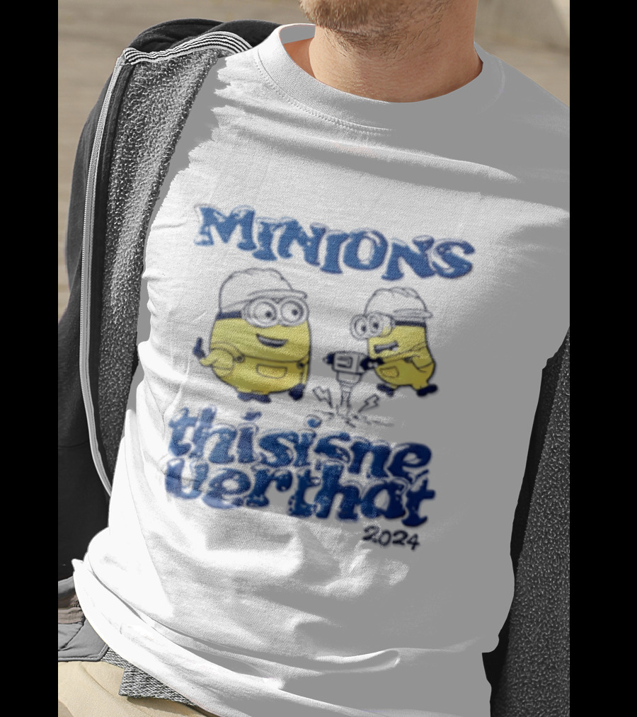 Minions Thisisneverthat 2024 Hard Hat Jackhammer T-Shirt