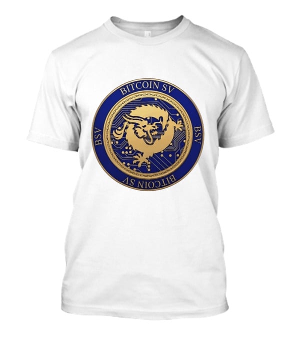 Bitcoin SV BSV Cryptocurrency Dragon Emblem My Pronouns Are All T-Shirt