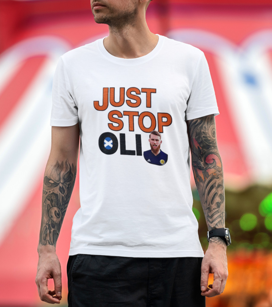 Oli McBurnie Scotland Just Stop Football Fan T-Shirt